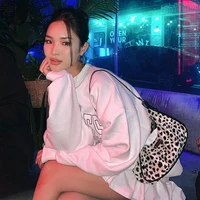 houzhou white oversized pullover women long sleeve basic korean fashion streetwear sweatshirt female casual spring hoodie hippie