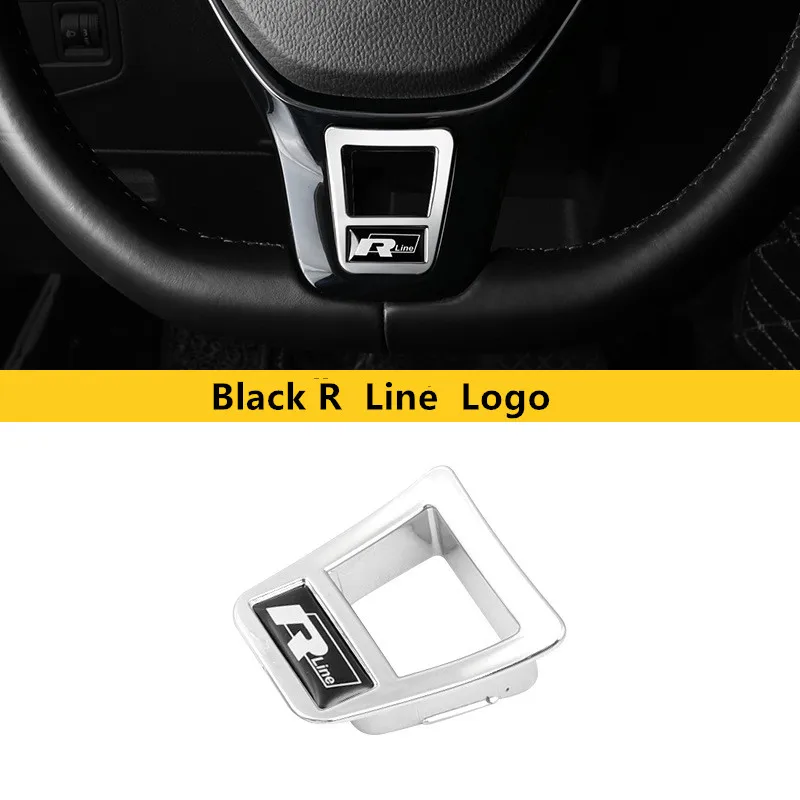 

Автомобильный руль, декоративные блестки, Rline, значок, наклейки для VW Tiguan Jetta Bora Golf GTI Sagitar Magotan Passat