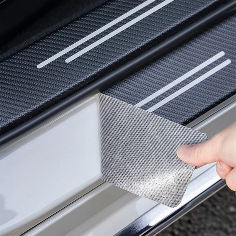 4 шт. наклейки из углеродного волокна для защиты от царапин