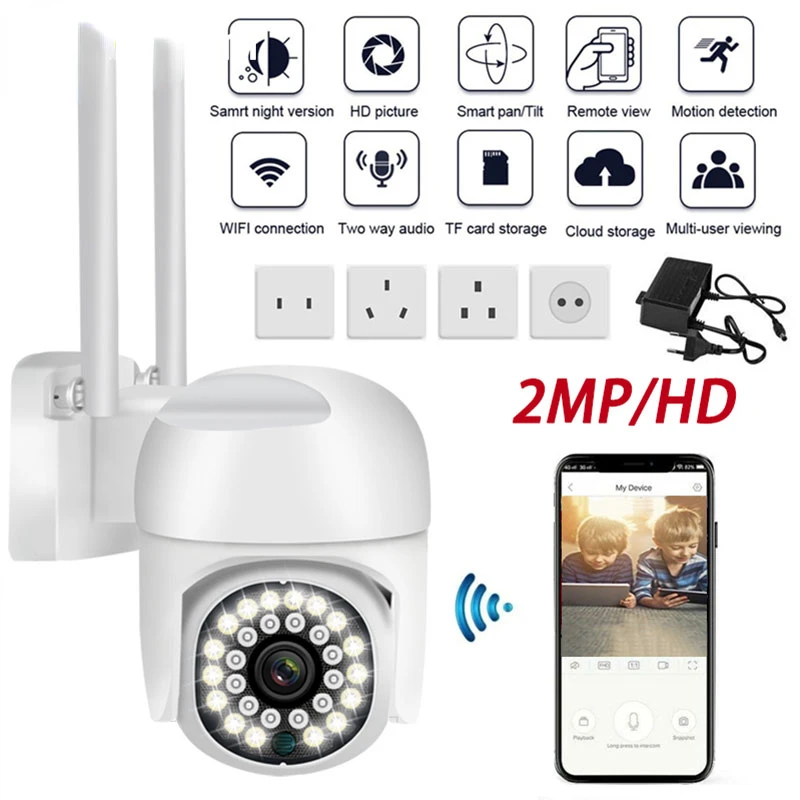 

Security Camera Outdoor HD Full Color Night Vision PTZ 4X Digital Zoom AI Human Detec Video Surveillance Wifi IP Camera