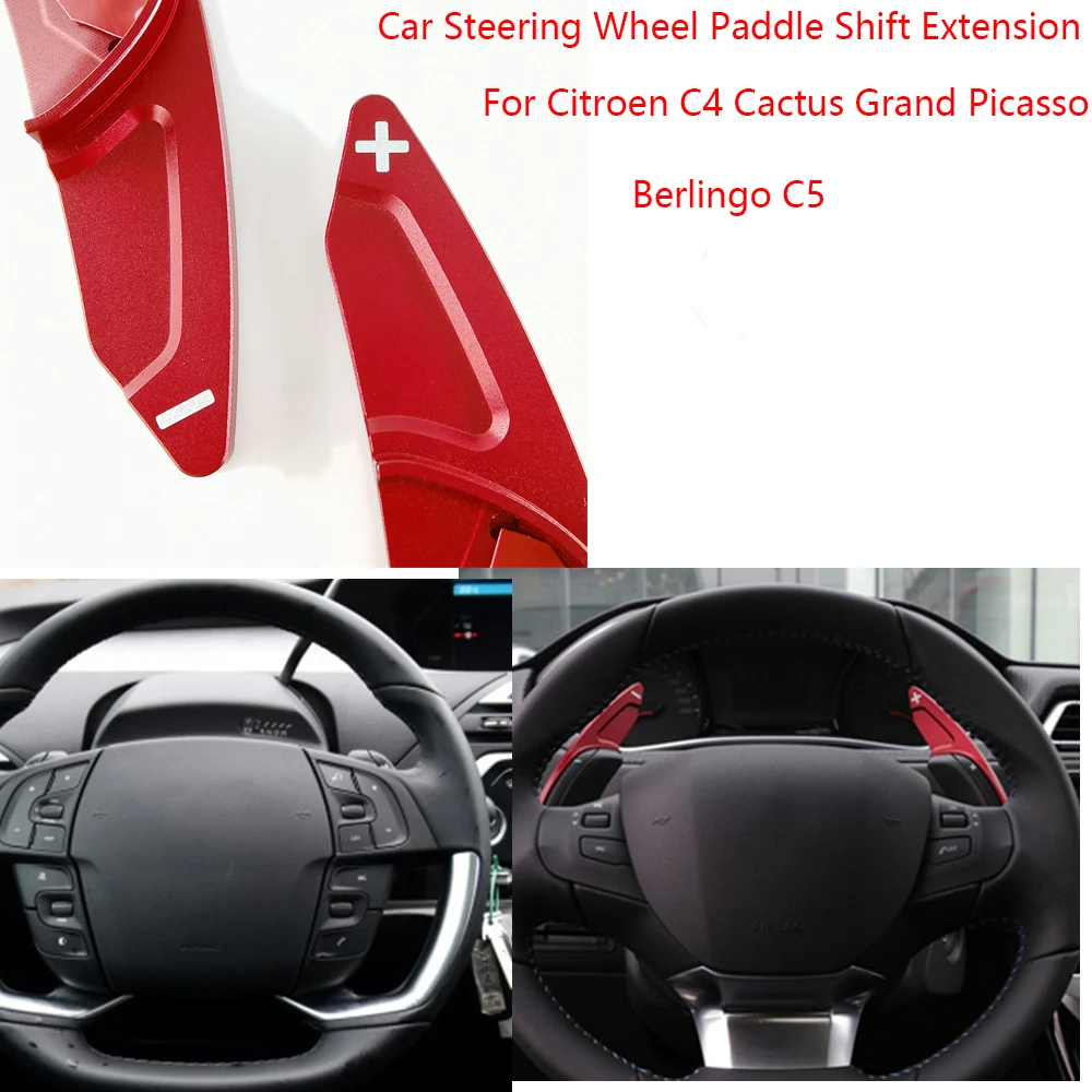 

2Pcs Steering Wheel Paddle Shift Extension For Citroen C4 Cactus Grand Picasso Berlingo C5 Aircross Spacetourer DSG Gear Sticker