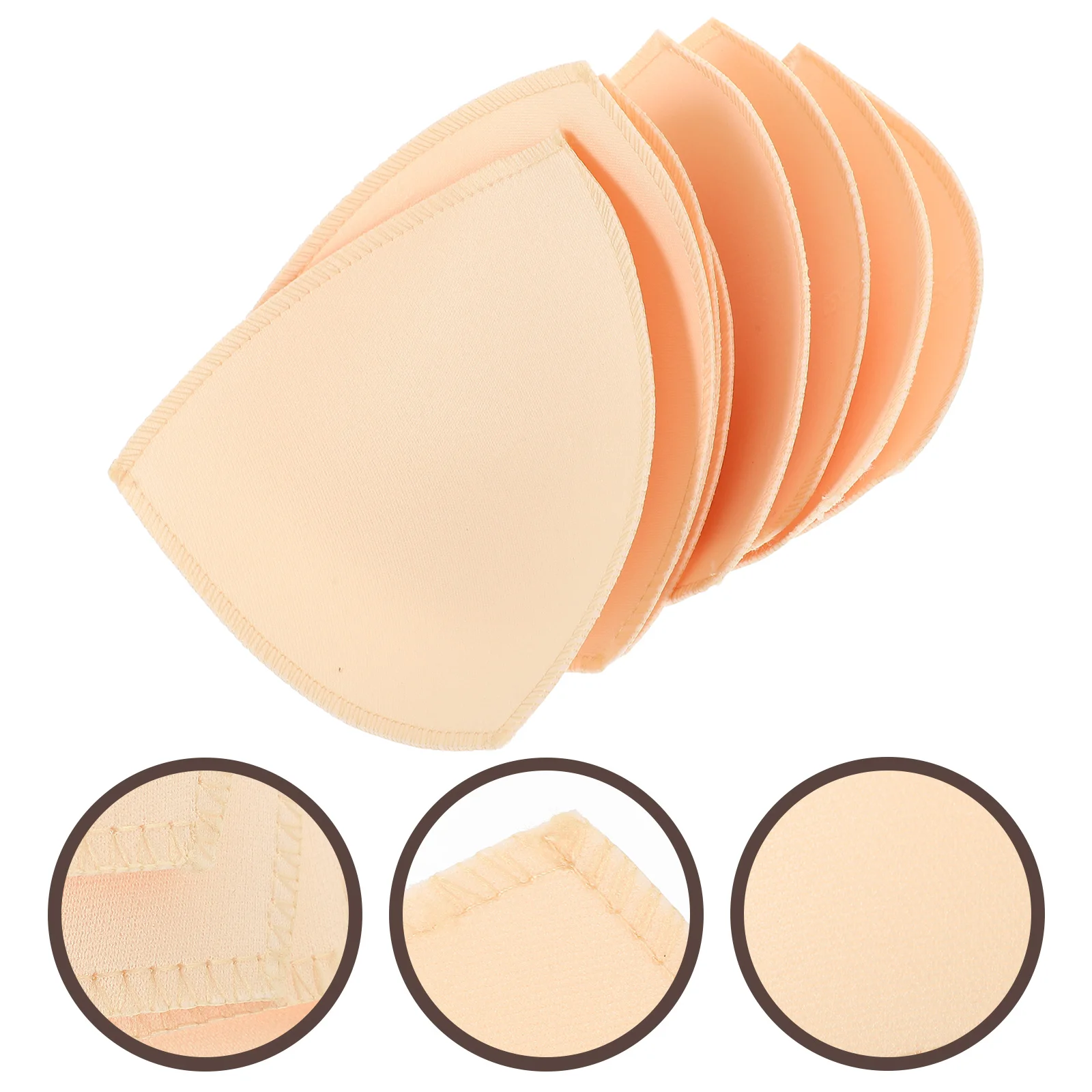 

4 Pairs Athletic Inserts Pads Triangular Pad Insert Women Pads Sports Girls Coaster Breathable Sponge Yoga
