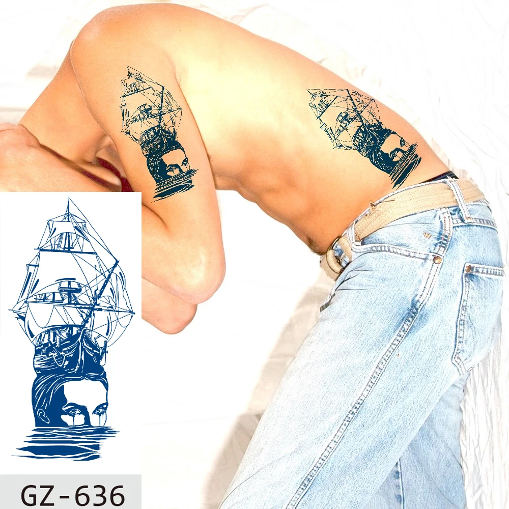 Временные водостойкие татуировки-наклейки маска кошки чудо-Бог война тотем