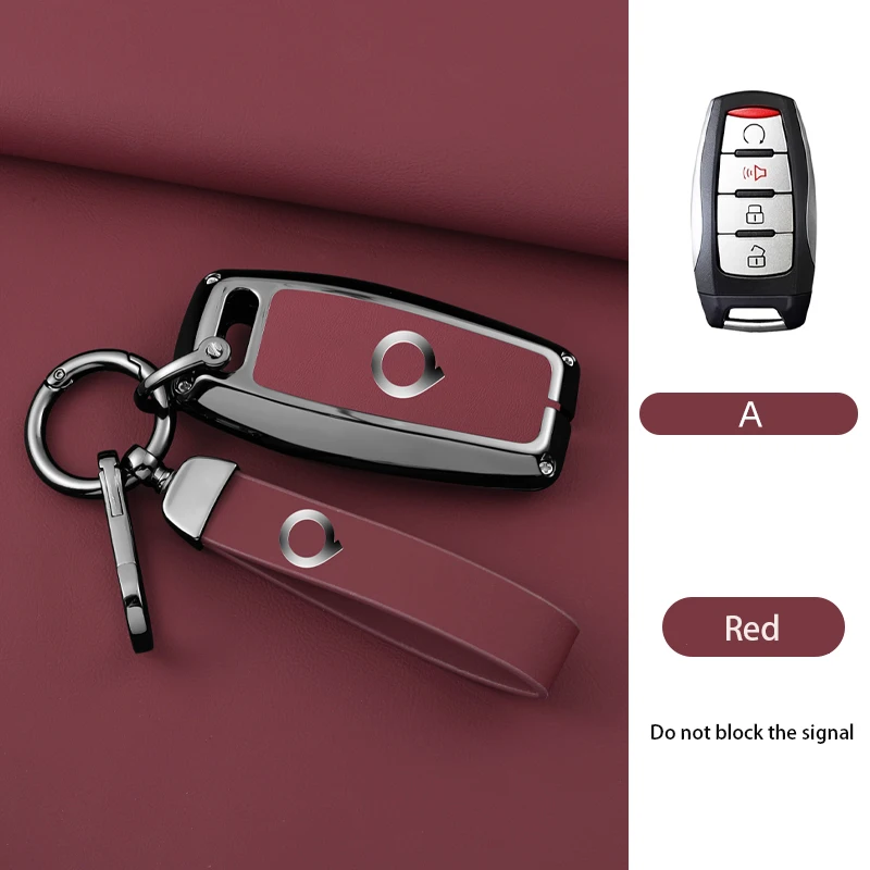 

Кожаный чехол для дистанционного ключа из цинкового сплава для Great Wall Cannon POWER 2022 H6 Cannon P Series M4, брелок Hover, 3/4 кнопки
