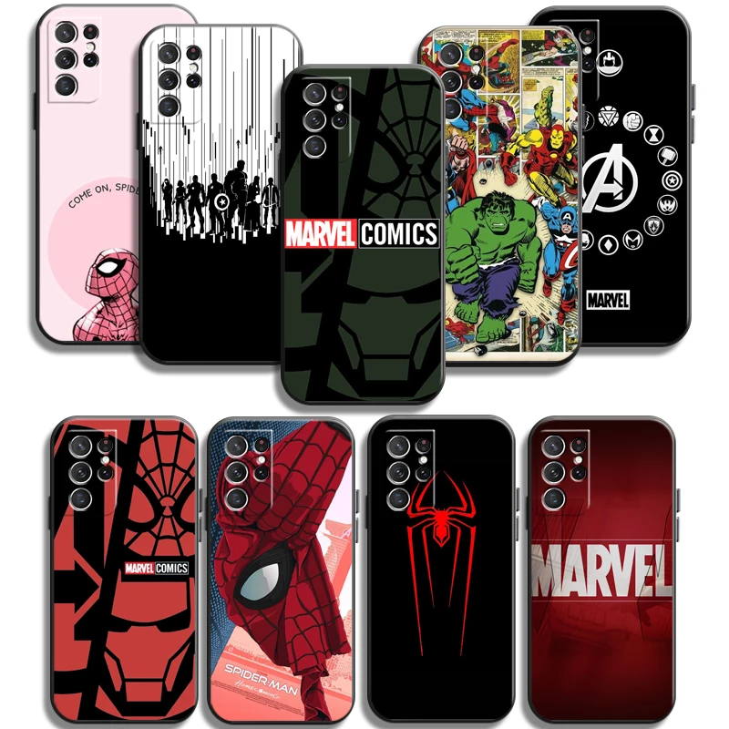 

Marvel Spiderman Phone Cases For Samsung Galaxy S20 FE S20 Lite S8 Plus S9 Plus S10 S10E S10 Lite M11 M12 Coque Back Cover