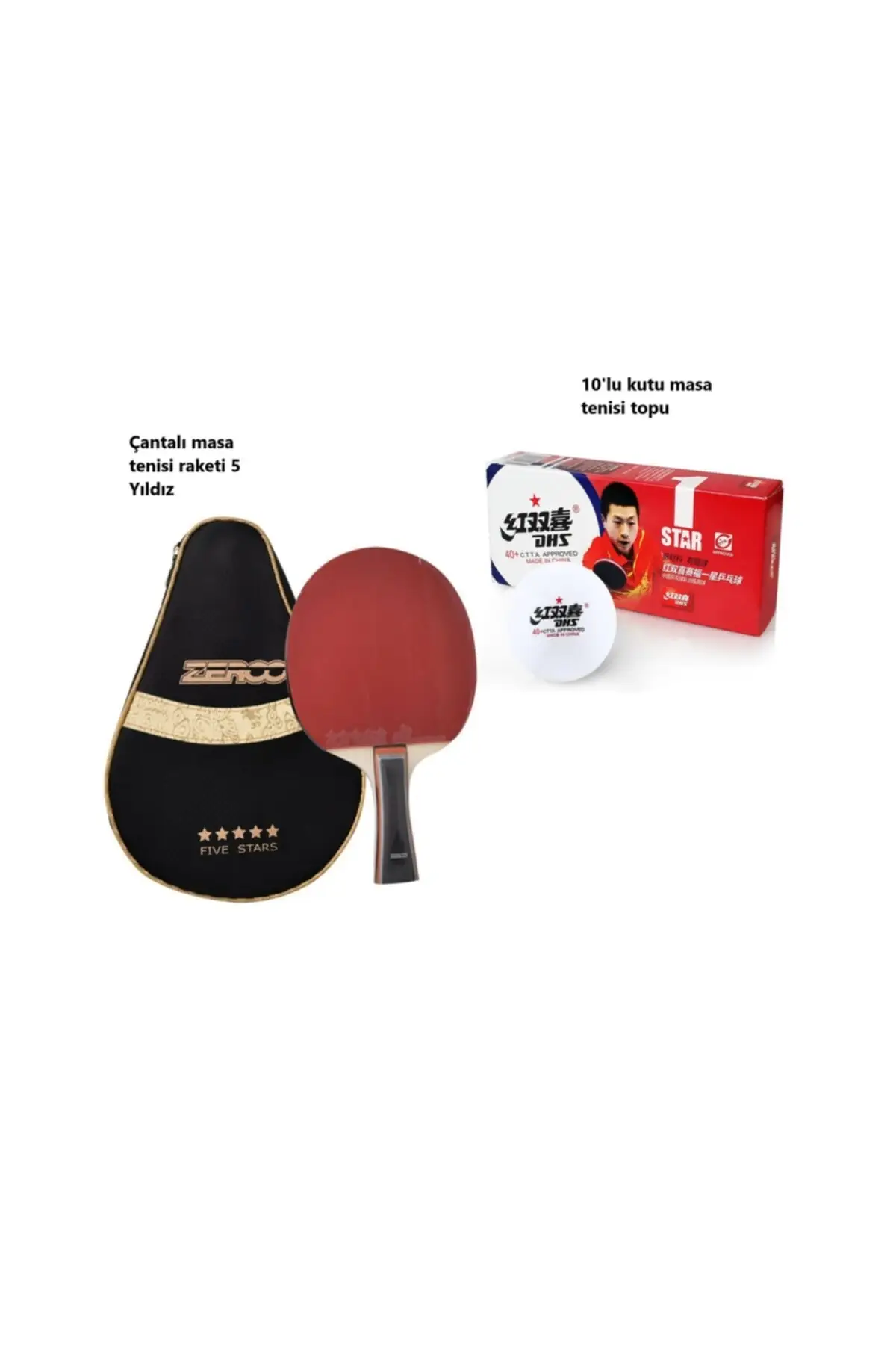 Table Tennis Racket 5 Star Bag And Dhs 1 Star 40 + 10 'lu Professional Ball Tennis Equipment & Accessories sports Outdoor