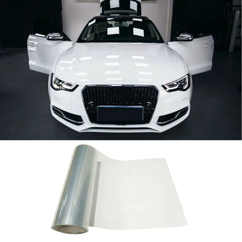 

Tint Vinyl Film Transparent Wrap 1 Roll 12x48Inch Auto Car Clear Fog Taillight Glossy Headlights Parts Removable