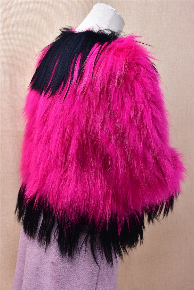 Женская одежда Mujer осенне-зимняя модная волосатый лисьий мех вязаная роза