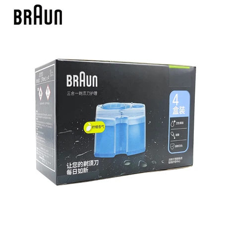 Бритвенный картридж Braun Clean & Refresh с автоматическим очищающим центром очищает зубцы и микробов от головки бритвы