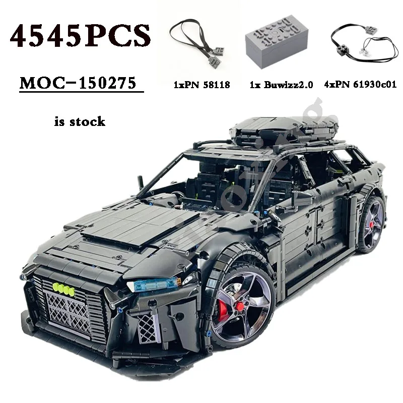 

2023 New MOC-150275 Build RS6 Racing 42143 Improved Car Model 4545PCS Assembled Building Blocks Adult Toys DIY Birthday Gifts