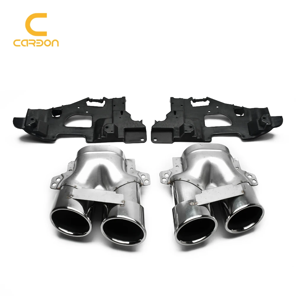 Углеродное волокно Модифицированная четырехсторонняя выхлопная труба с круглым