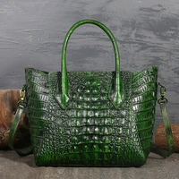 gagacia cow leather handbag for women crocodile pattern purses and handbags luxury designer genuine leather ladies shoulder bags
