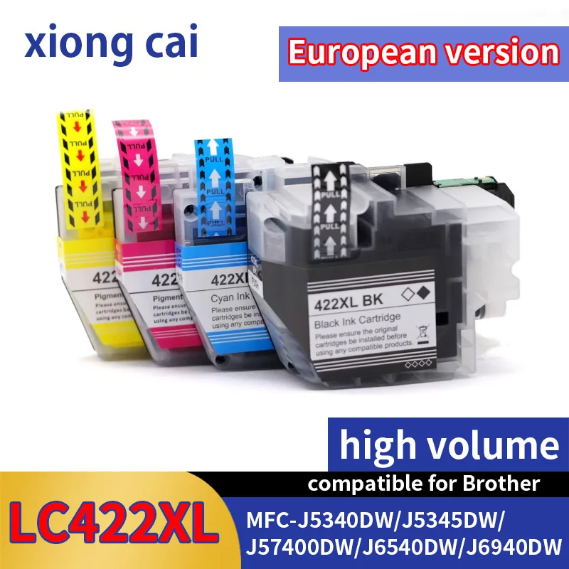 Чернильный картридж с большой емкостью LC422XL LC422 совместим принтером Brother MFC-J5340DW