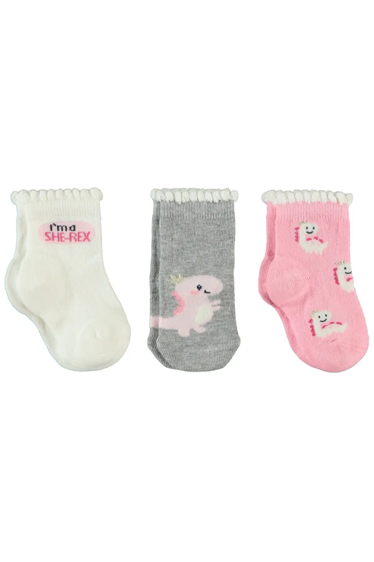 

Girl Baby 3'lü Socks Set 0-24 Month Pink