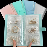 transparent jewelry storage bag pvc display holder necklace earring ring portable travel jewelry organizer booklet photo album