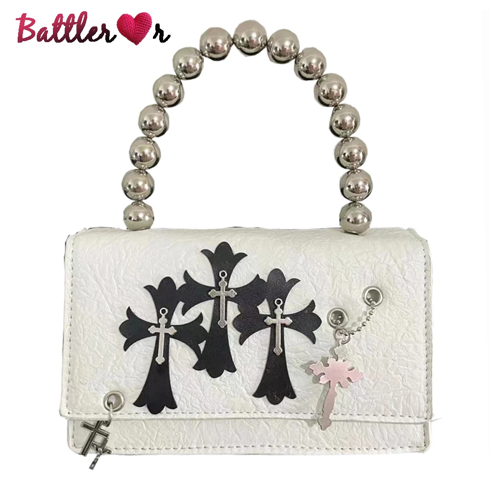 

Y2K Gothic Women Cross Shoulder Bags Totes Harajuku Hot Girl Cool Punk Small Square Bag for Women Messenger Bag Handbag Bolsas