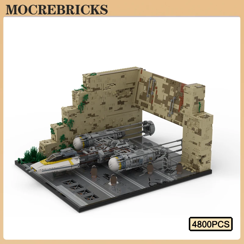 Знаменитый фильм MOC Yarvin базовый фартук модуль строительный блок Y-wing истребитель