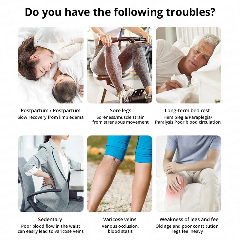 Новая усовершенствованная дышащая 6-полостная Воздушная волна Массажная рука