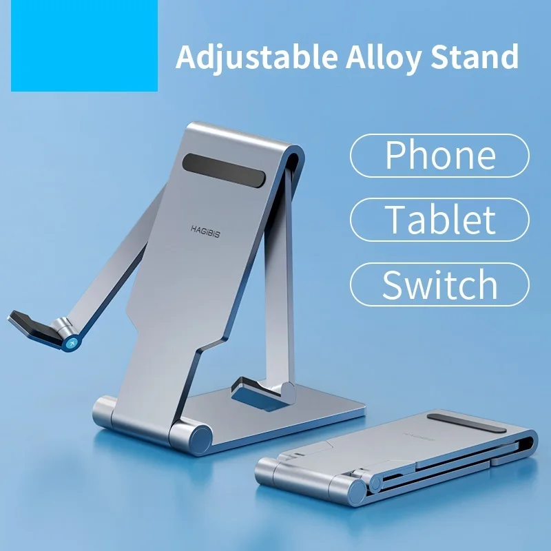 

Hagibis Phone Stand Adjustable Desk Tablet Cell Phone Holder Foldable Multi-Angle for iPad iPhone 12 Xiaomi Kindle Huawei Switch