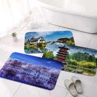 chinese garden floor carpet anti slip absorb water long strip cushion bedroon mat welcome doormat