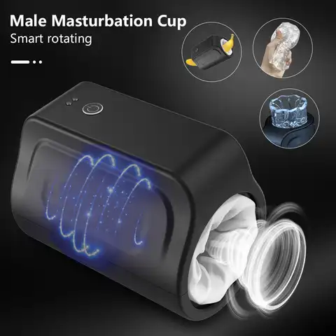 Мужской мастурбатор с автоматическим вращением двухканальный мягкий силиконовый мастурбация влагалища секс-игрушки для взрослых мужчин