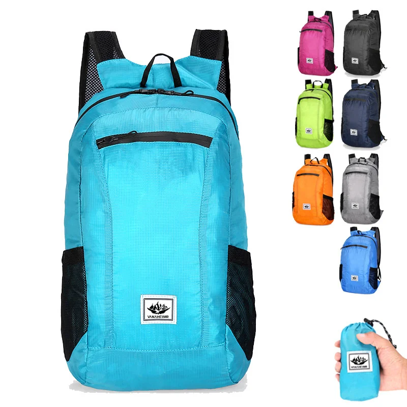 

20L Folding Backpack Ultralight Outdoor Sport Bag Waterproof Portable Camping Travel Hiking Rucksack Foldable Storage Backpack
