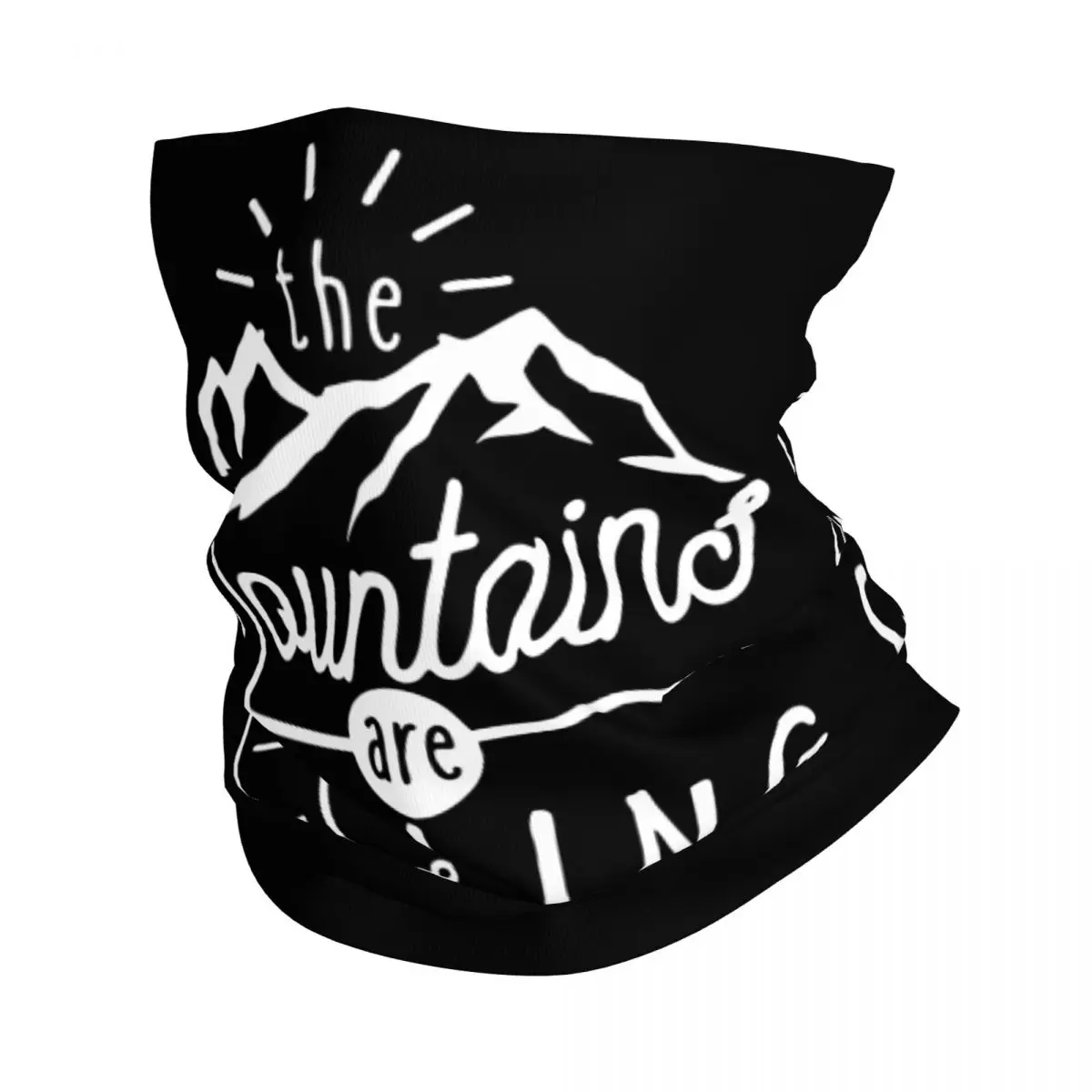 

The Mountains Are Calling Bandana Neck Gaiter Printed Go Hiking Wrap Scarf Multi-use Face Mask Running Men Women Adult Washable