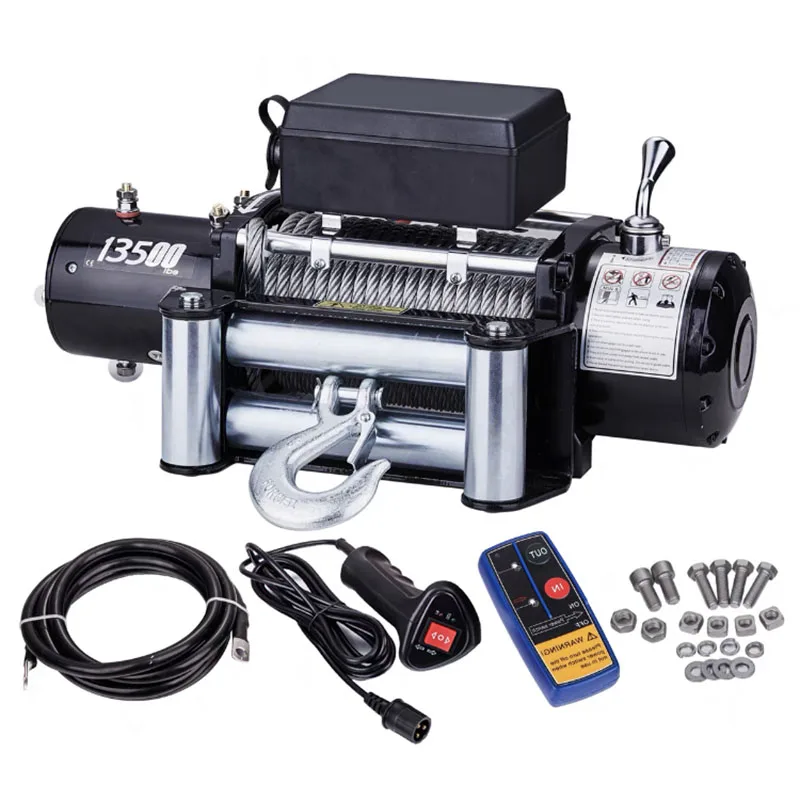 12 В 3500 фунтов водонепроницаемая и бесшумная спасательная электролебедка для