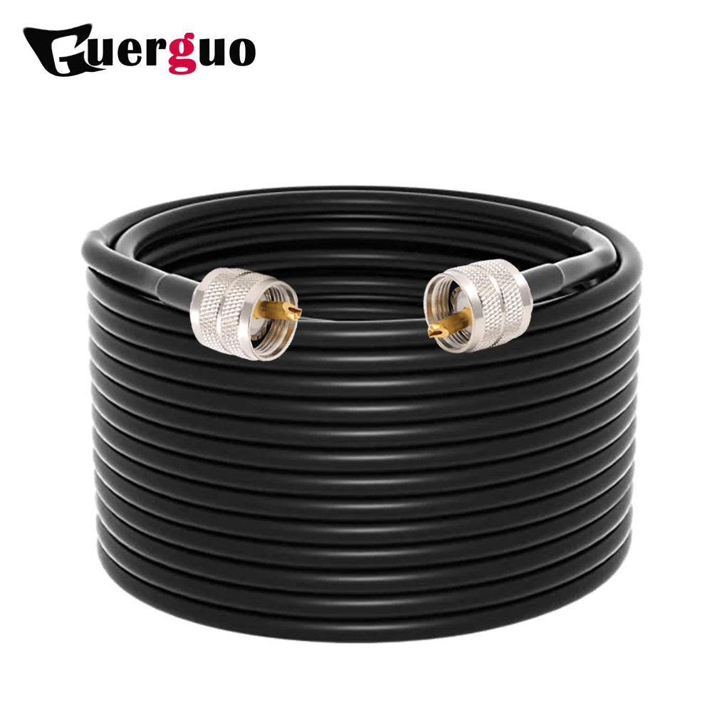 RG58 Antenna Extension Cable UHF PL-259 Male to UHF SO-239 Female PL259 Pigtail connector for CB Radio Ham Radio FM Transmitter