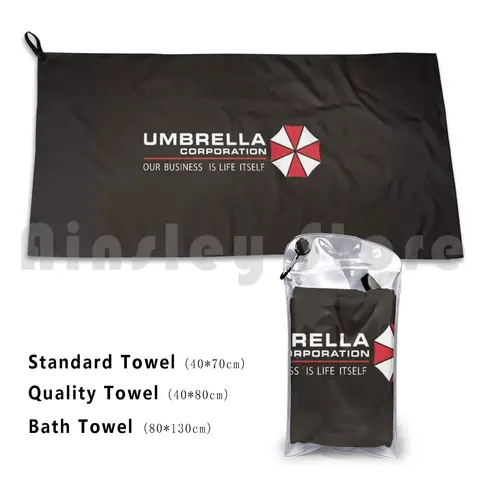 Банное полотенце Umbrella Corporation, Пляжная подушка, зомби апокалипсис, видеоигра, зомби