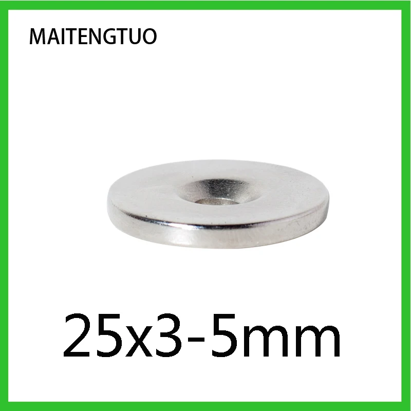 

5/10/20PCS 25x3-5 mm Super Powerful Magnetic Magnets 25*3 mm Hole 5mm Permanent Neodymium Magnet 25x3-5mm Small Round 25*3-5