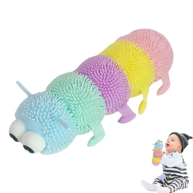 

Luminous Caterpillar Toy Anti-Stress Squeeze Toy Creative Soft TPR Caterpillar Stretching Tricky Toys Decompression Vent Toys