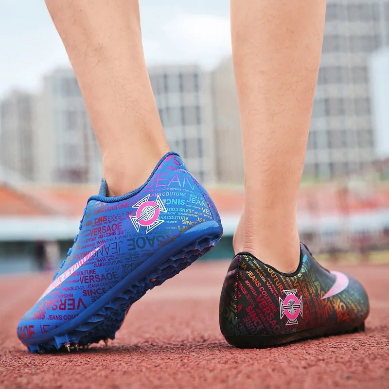 34-46 Men Kids Track Field Training Spikes Shoes Women Athlete Running Shoes Men Spike Racing Sneakers Plus Size