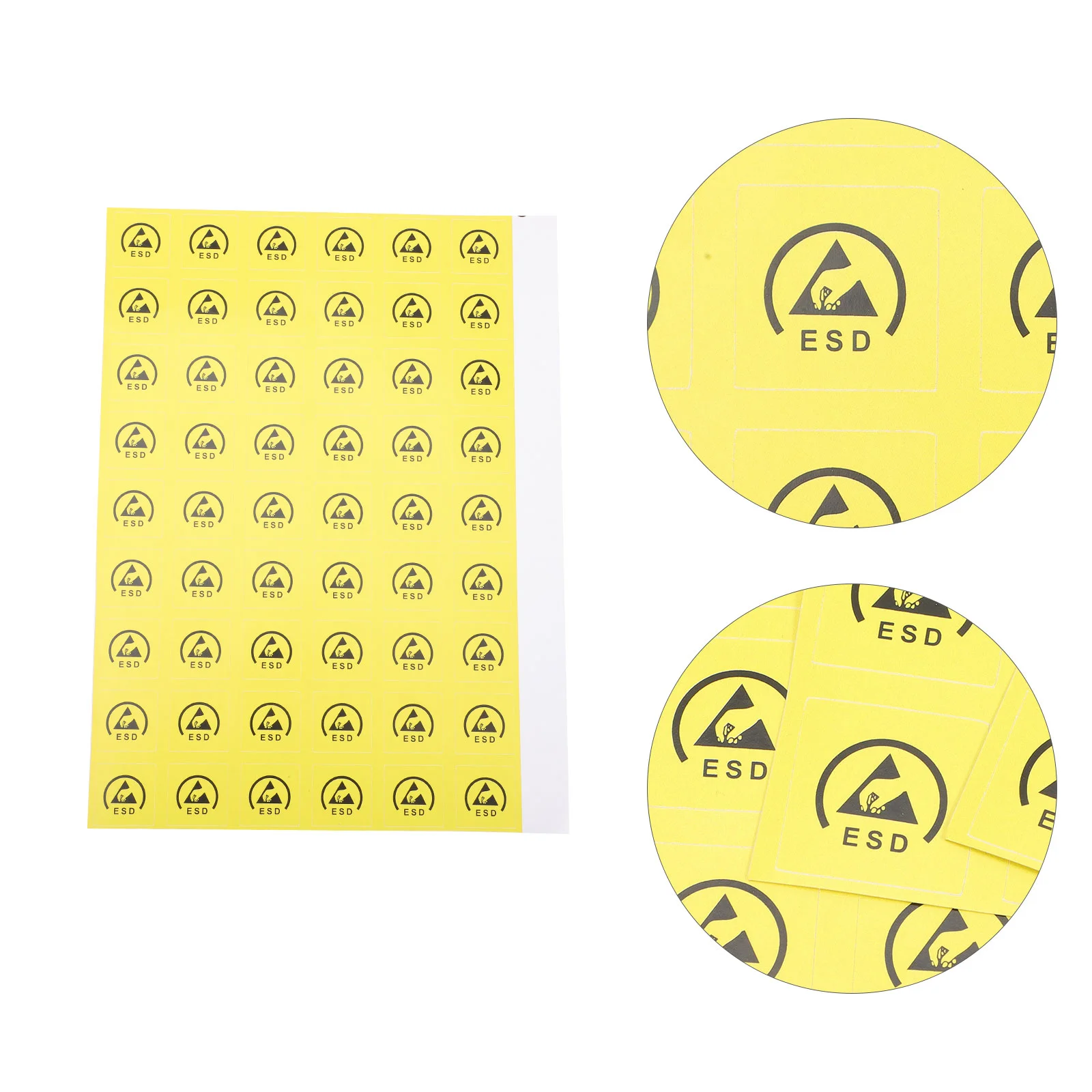 

200 Pcs Static Stickers Electrostatic Sensitive Self Adhesive Warning Caution Label Paper Decals Shipping