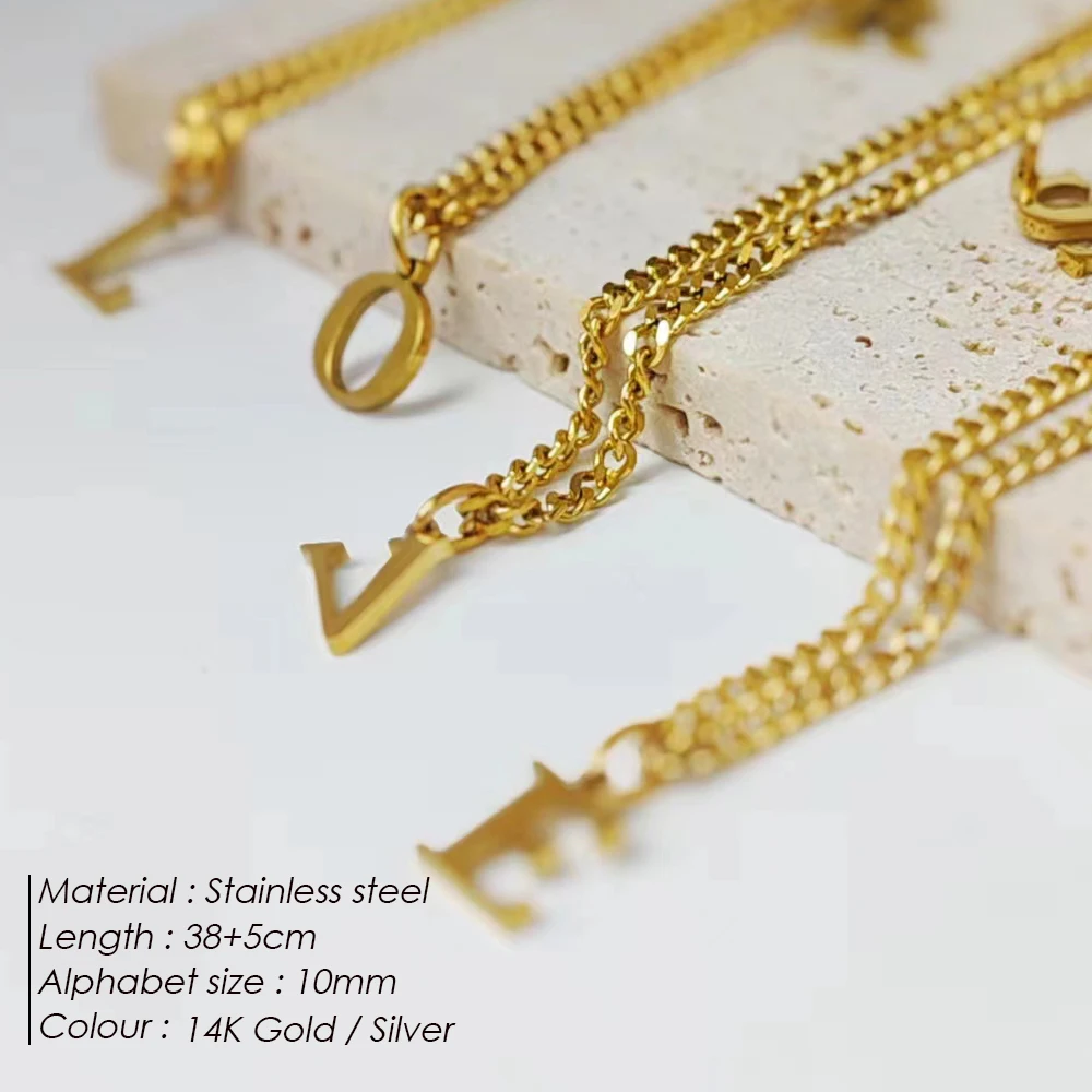 Оригинальное ожерелье eManco из нержавеющей стали подвеска с буквами сделай сам