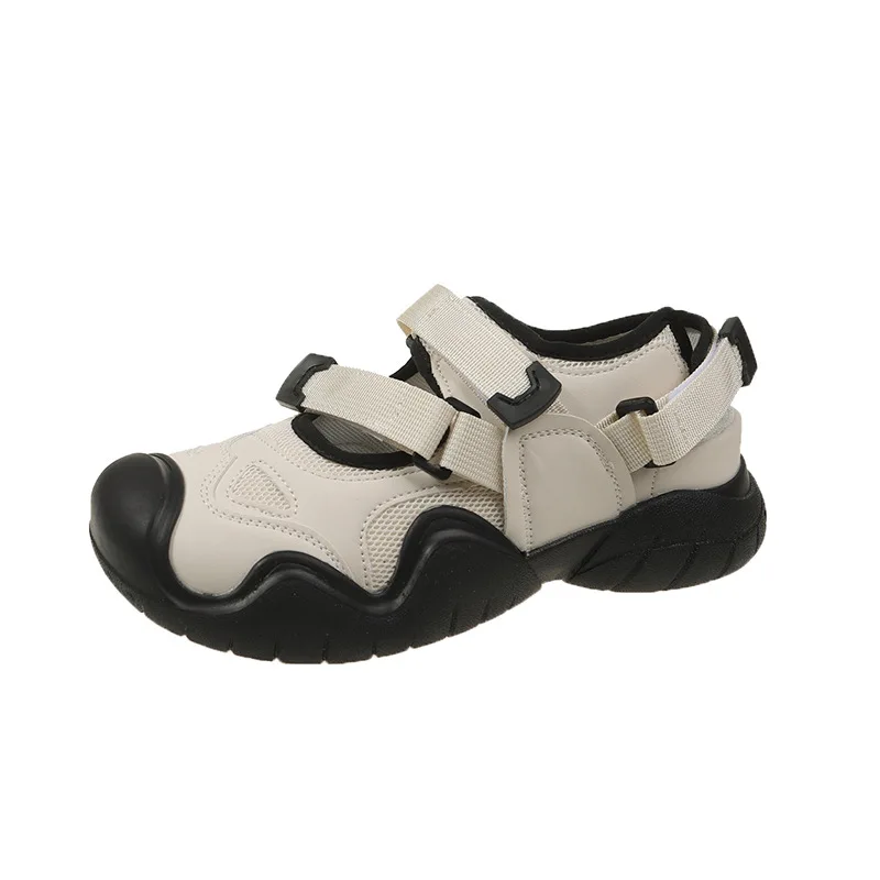 

Женские кроссовки на толстой подошве, повседневные универсальные туфли с большим носком на плоской подошве, осень 2023