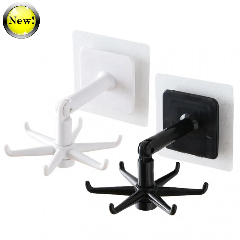 

NEW2022 360° Rotatable Hooks Punch-free Wall Hooks Oversized Weighing Hanger Bathroom Accessories Home Kitchen Storage Organizer