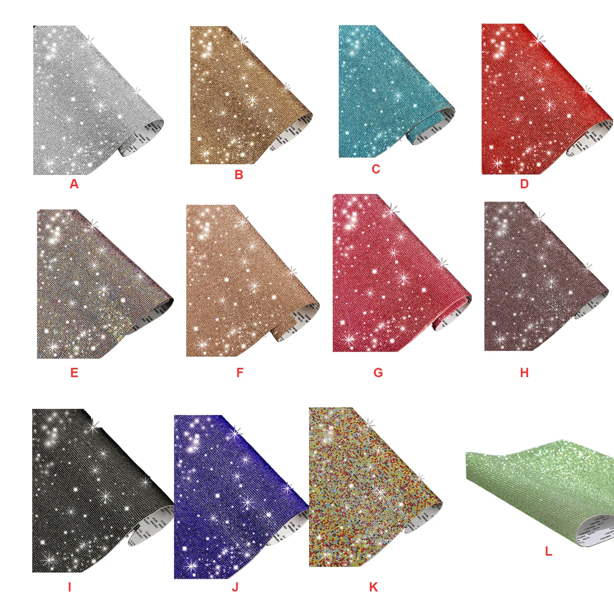 

1 2 3 5 Rhinestone Ribbon Self-Adhesive Bling Sticker Gift Packaging Kit Car Decorations Crafts for Phone red 12 20CM SS8