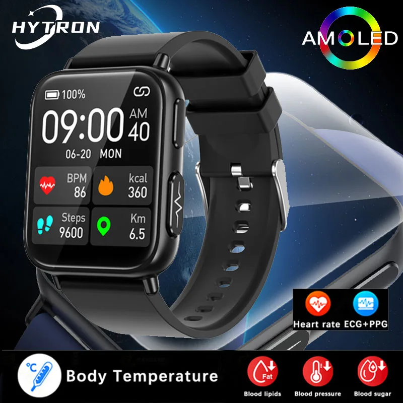 

Новинка 2023, Смарт-часы HYTRON с ЭКГ и неинвазивным сахаром в крови, Смарт-часы с функцией измерения температуры тела, артериального давления и Bluetooth, Смарт-часы для занятий спортом и здоровья
