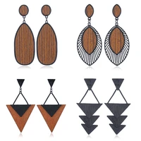earrings for women wood earrings 2022 trend new jewelry free shipping accessories fashion teens party favors earring triangle