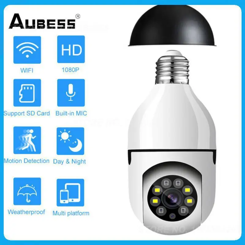 

1080p E27 Ptz камера, не установленная, полноцветная Ночная Wi-Fi камера, автоматическая камера наблюдения за людьми, лампочка безопасности для дом...