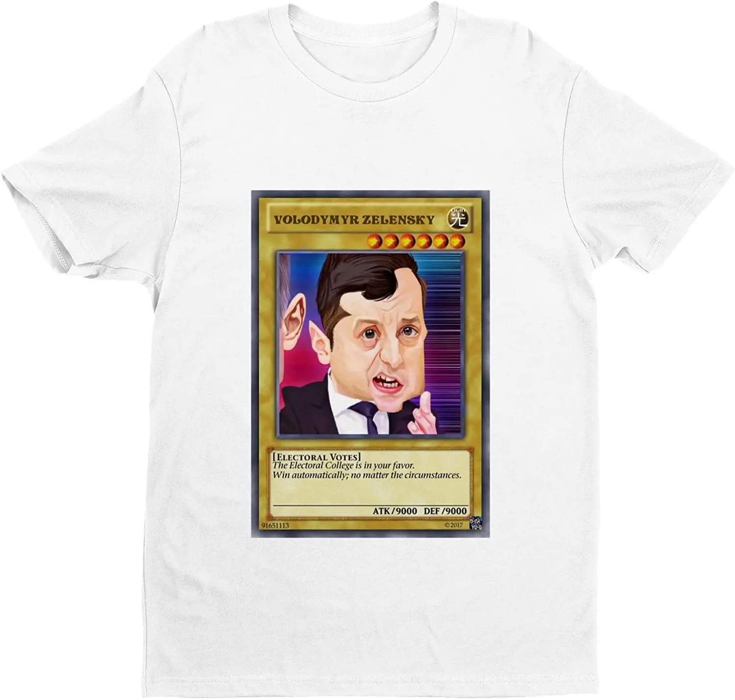 

Zelensky Ukraine President Funny Caricature T-Shirt Men's 100% Cotton Casual T-shirts Loose Top S-3XL