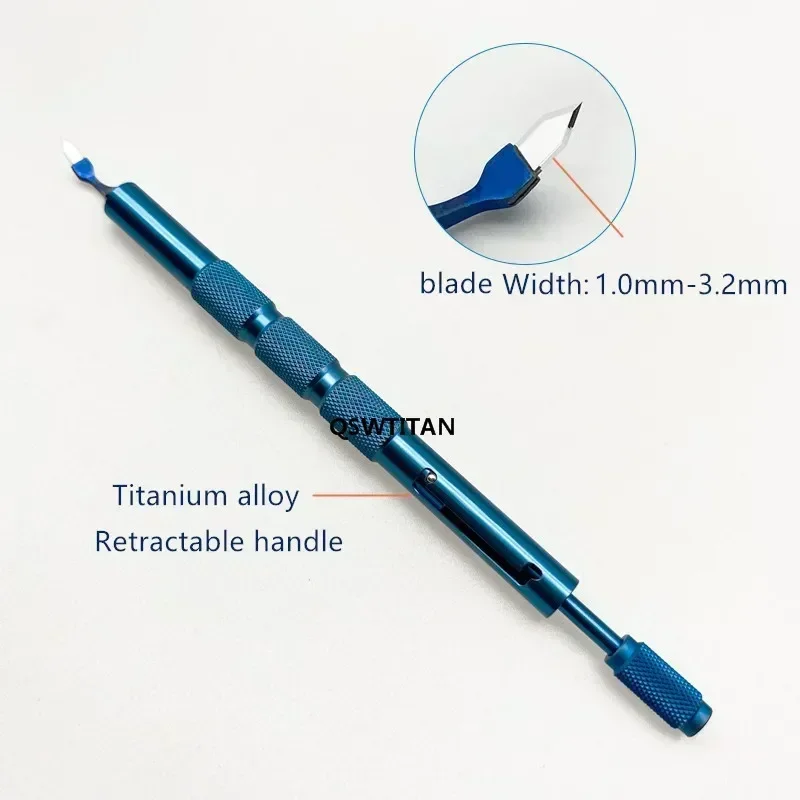 Флюоресцентный хирургический инструмент с сапфировым лезвием и рукояткой