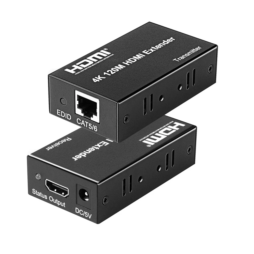 4K 100 м 120 м HDMI удлинитель один кабель Cat5E/6 120 м HDMI ретранслятор удлинитель конвертер для PS4/5 ПК ноутбука HDTV