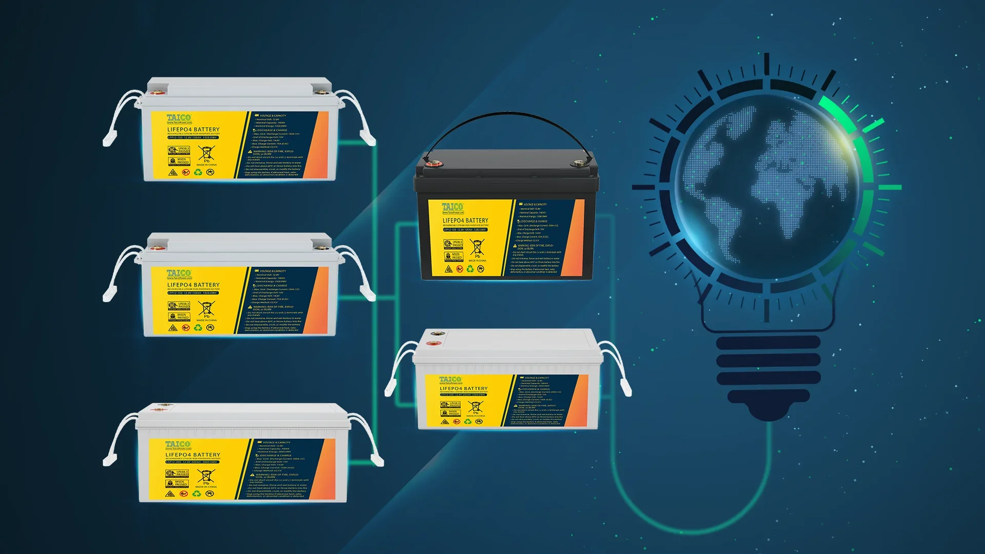 MSDS Сертифицированный 12 В RV литиевый аккумулятор 100 Ач Lifepo4