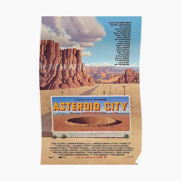 Постер с изображением города астероида Настенный современный декор картина для