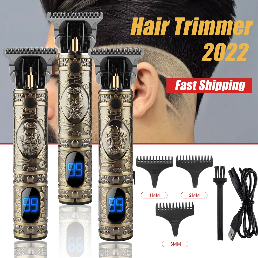 2022 USB Electric Hair Clippers Rechargeable Shaver Beard Tr