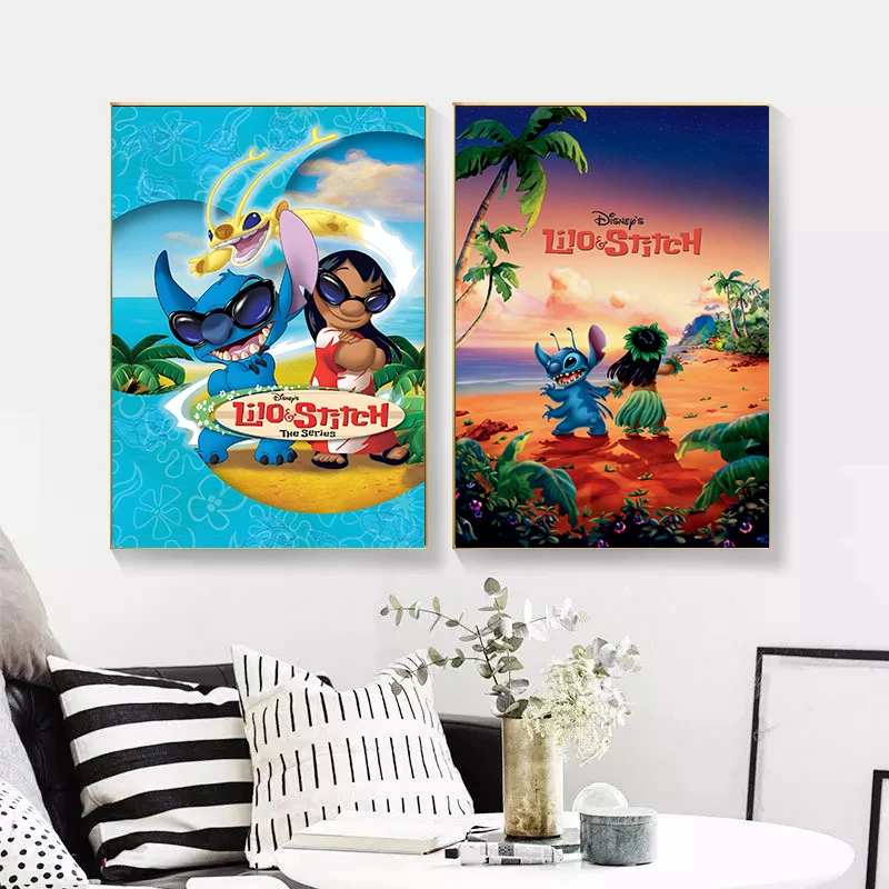 Новое поступление картина Disney с изображением Лило и ститча Картина на холсте