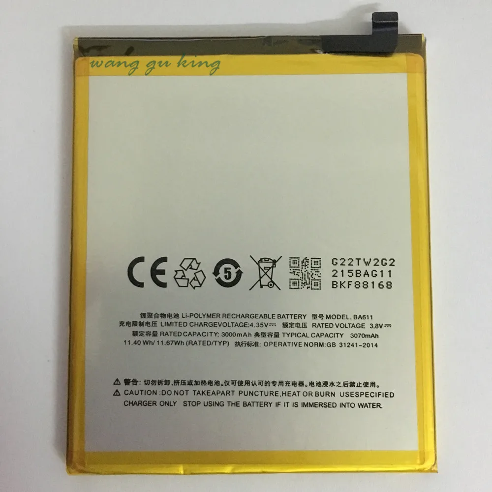 

New Original Replacement Phone Battery 3070mAh BA611 Battery for Meizu M5 Meizy Meilan 5 phone Battery With Tracking Number