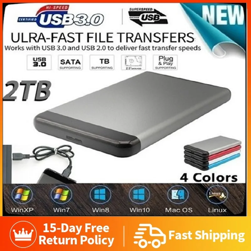

100% Original HDD Portable USB3.0 Mobile Hard Drive 1TB 2TB 4TB 8TB 12TB Capacity Expander External Storage Device for Laptop